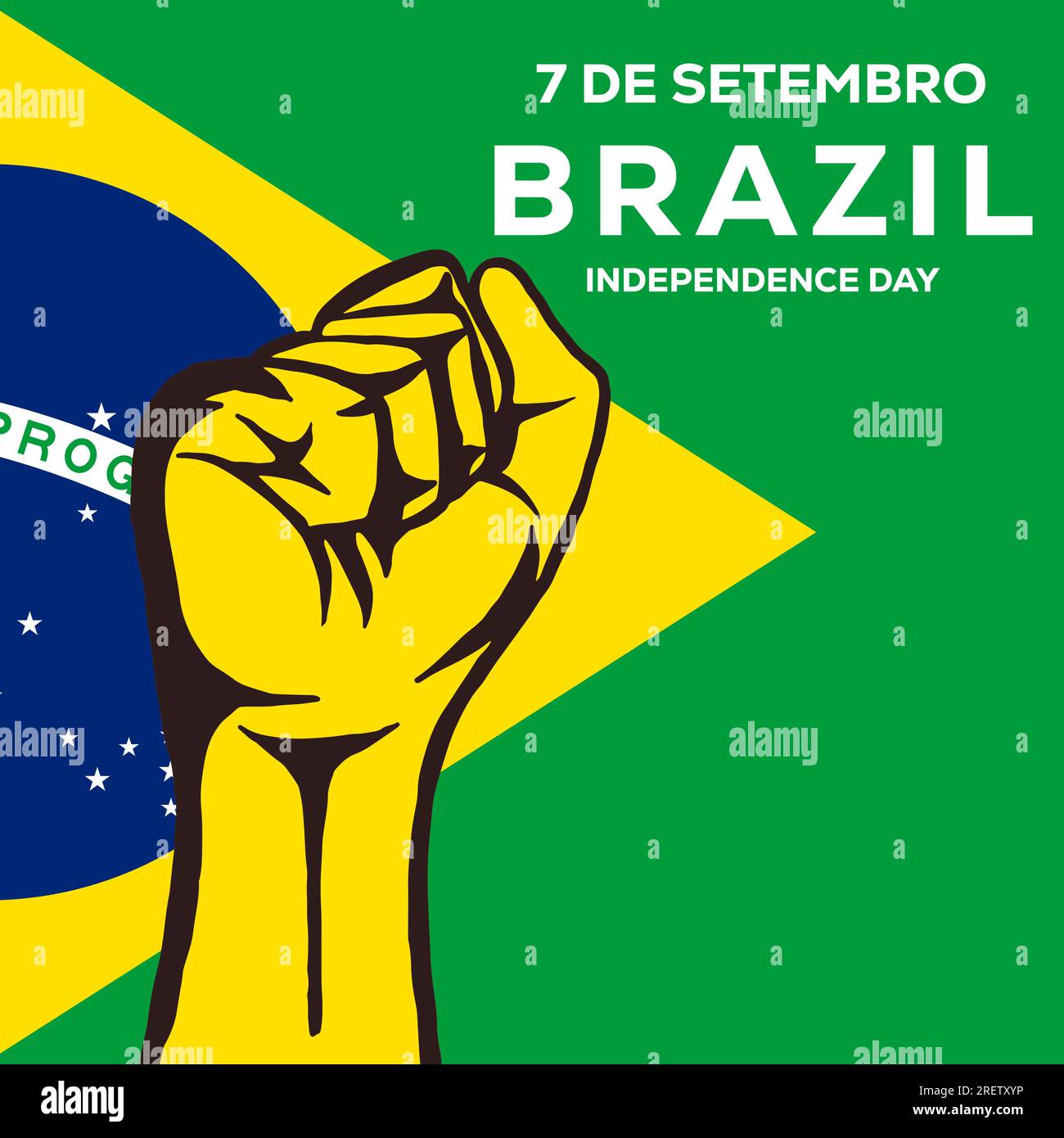 flat design vector 7 de setembro brazil independence day illustration ...