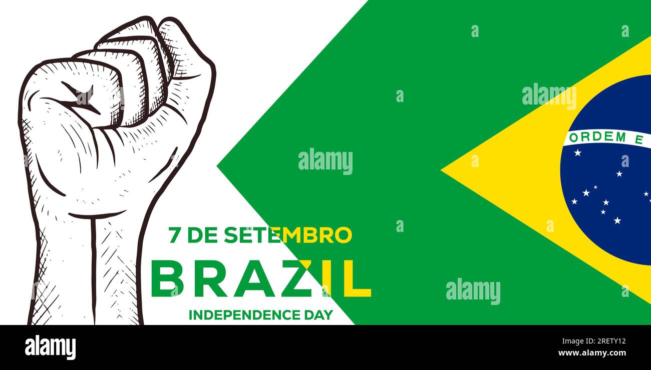 horizontal banner 7 de setembro brazil independence day illustration ...