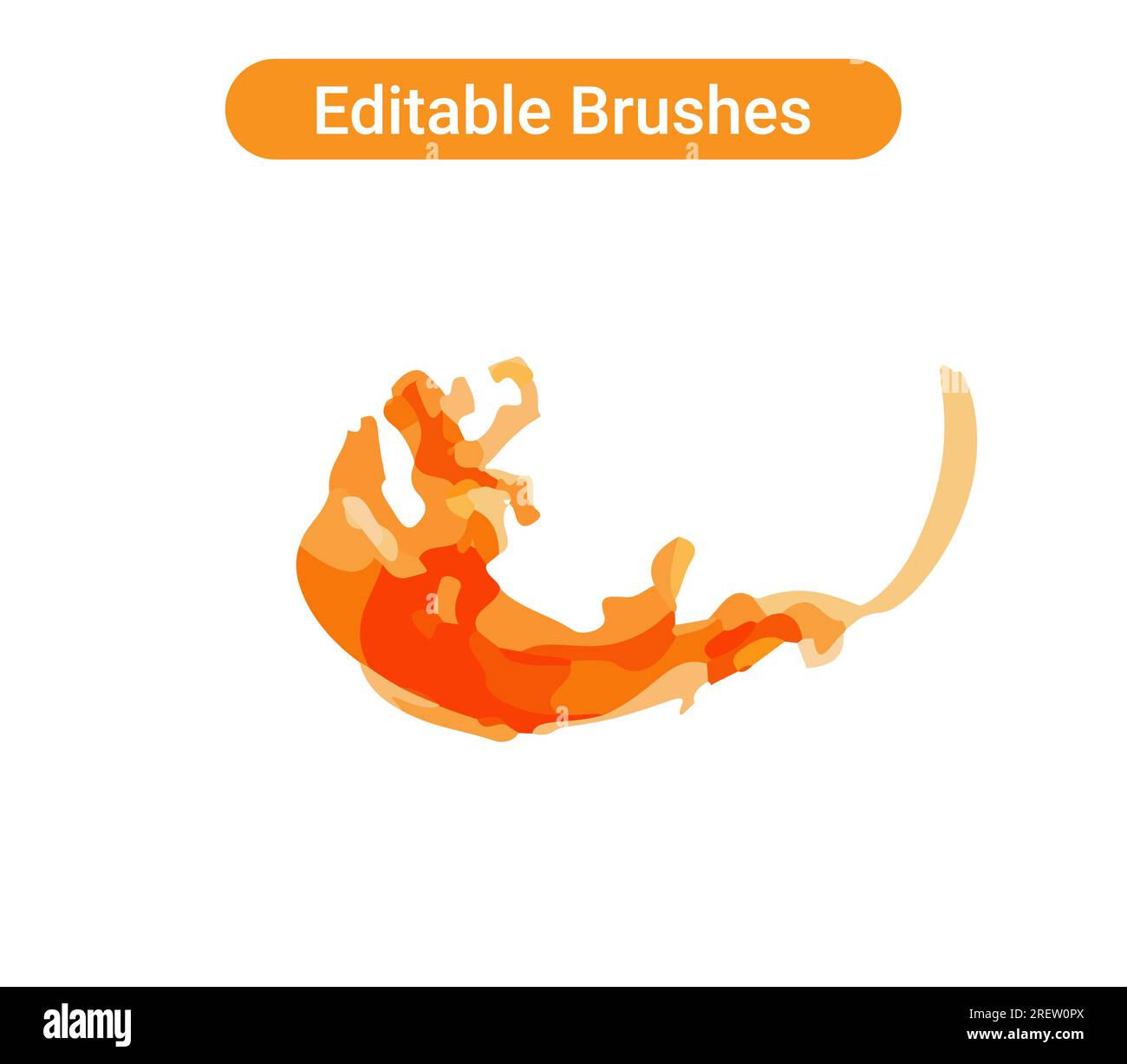 Brush strokes isolated. Editable brush arts Stock Vector Image & Art