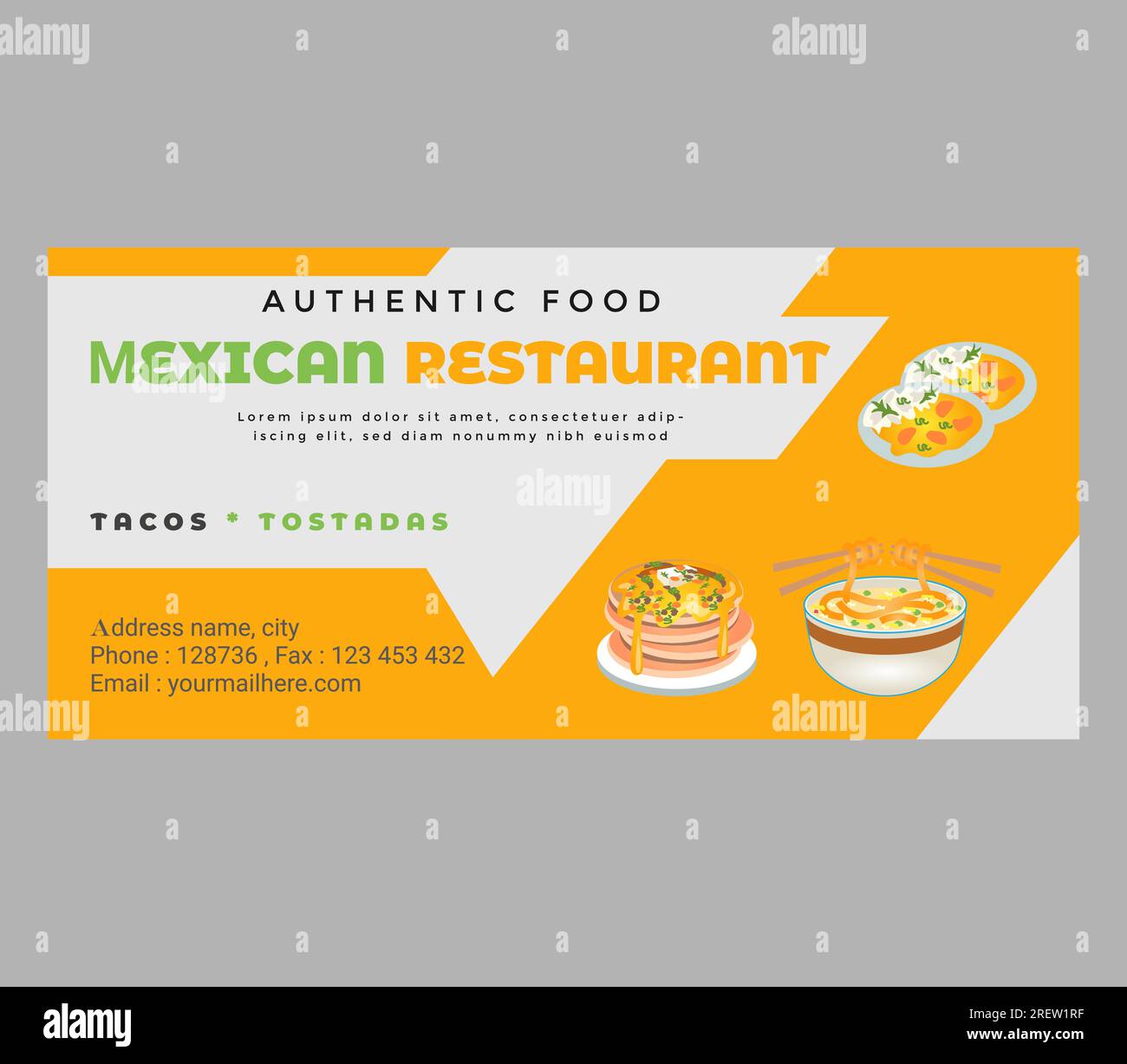 Latin american food banner design Stock Vector