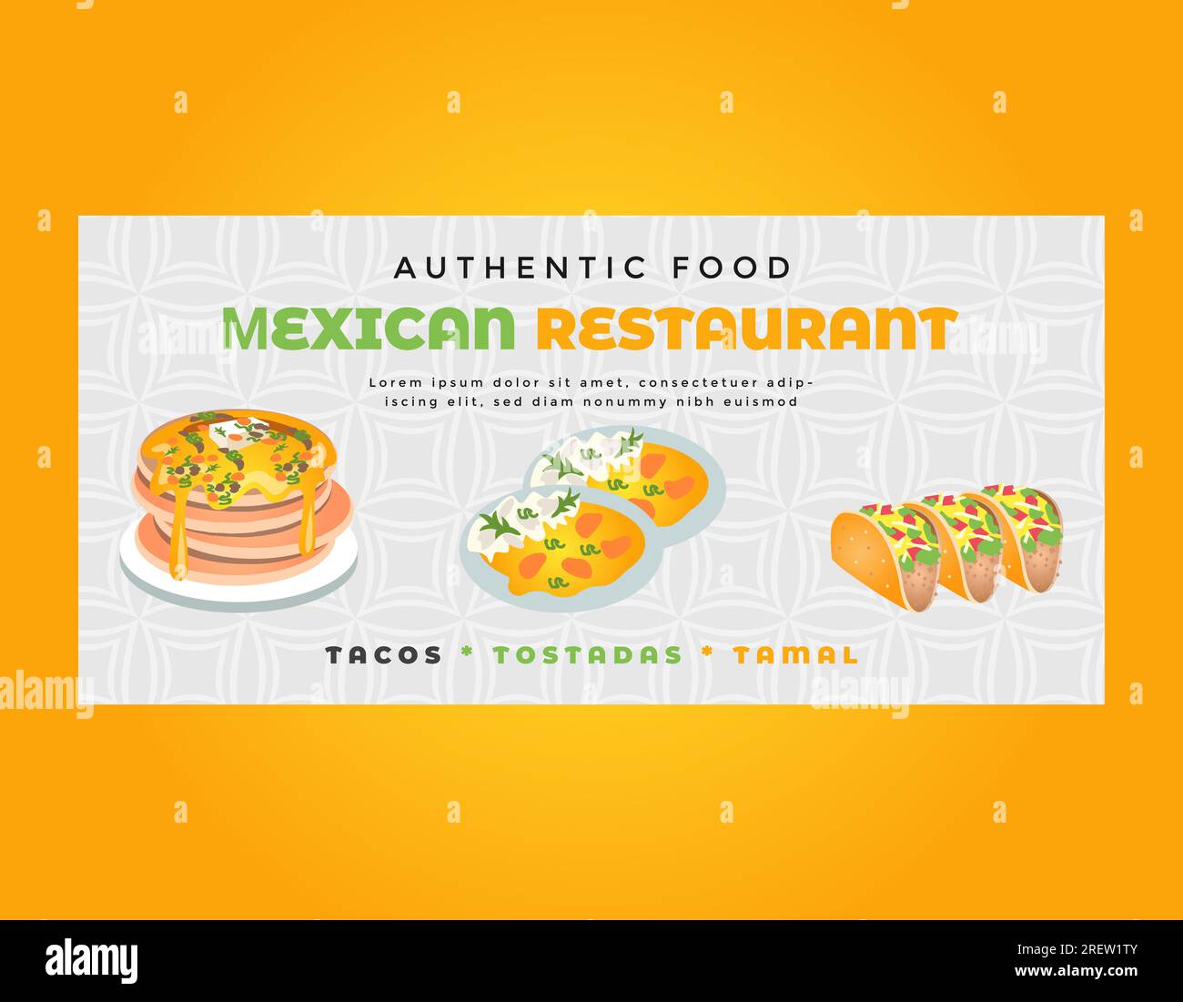 Latin american food banner design Stock Vector