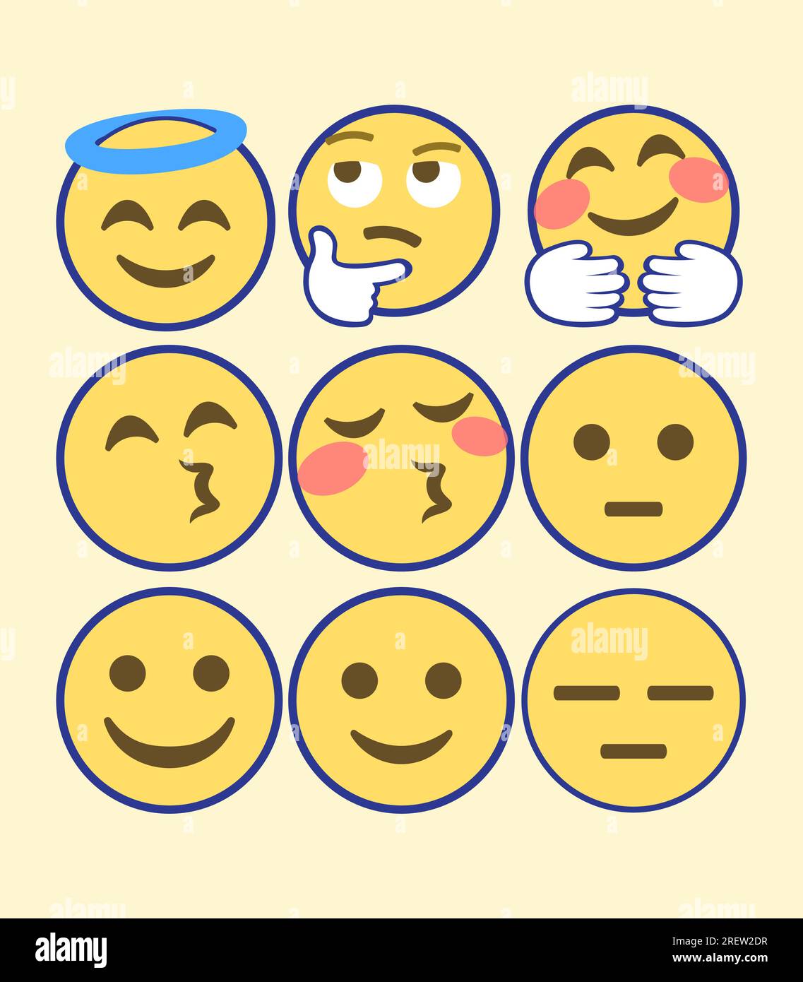 Iphone Whatsapp emojis. High quality emoticons isolated on a white