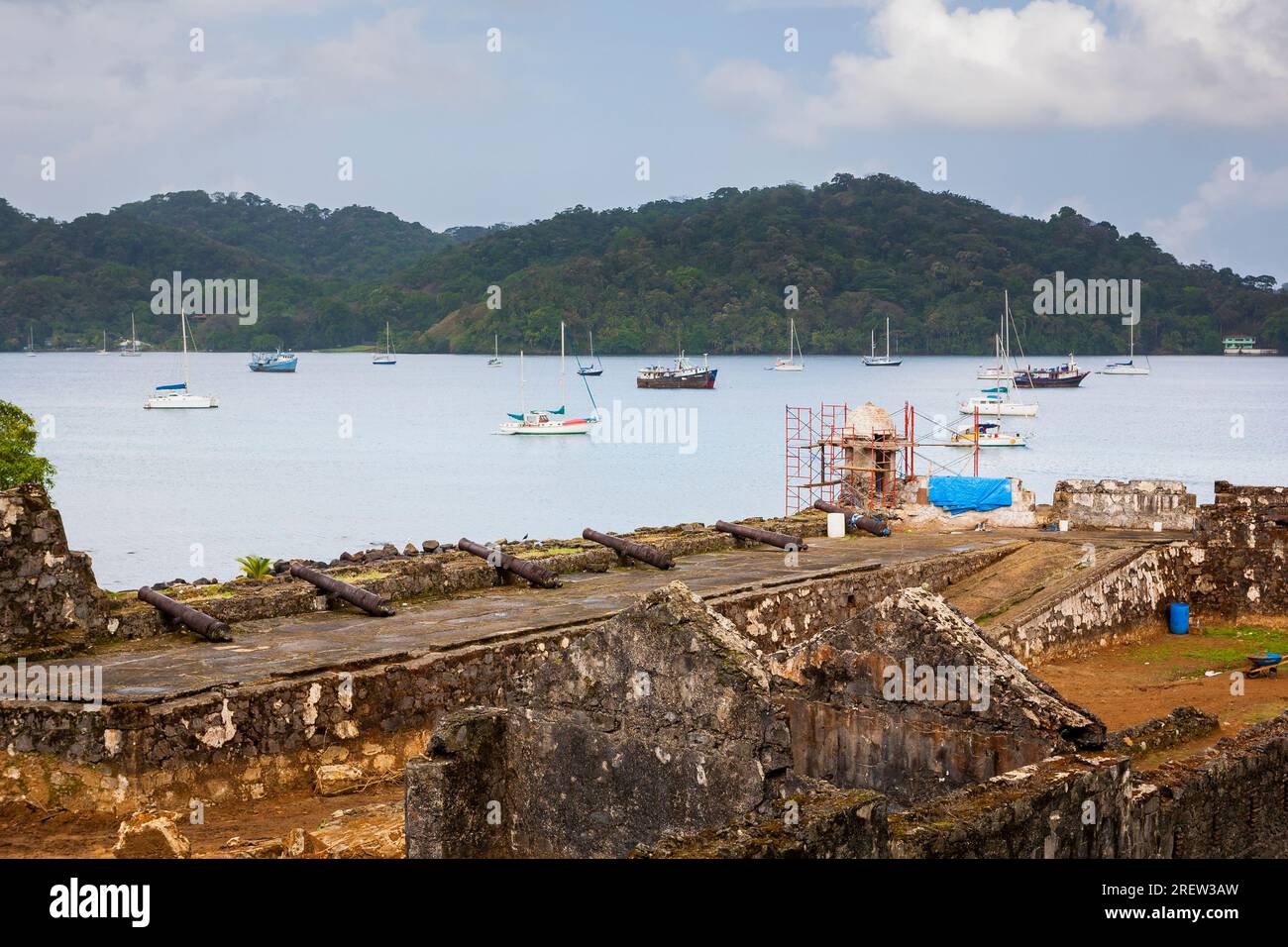 The Fuerte Santiago fortress in Portobelo village, Colon province, Republic of Panama, Central America. Stock Photo