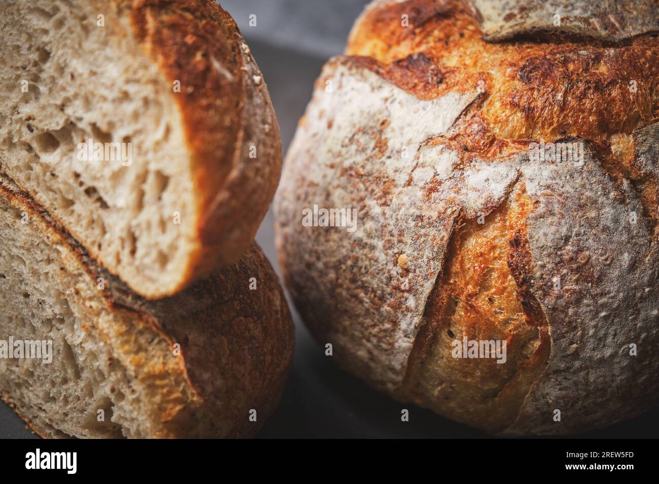 Organic sourdough bread crumb with whole wheat flour Stock Photo Alamy