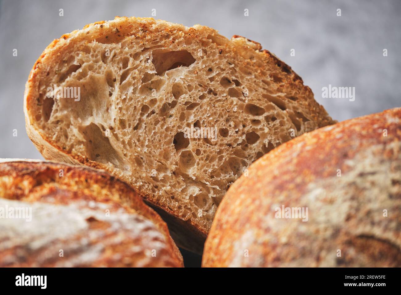 Organic sourdough breads with whole wheat flour Stock Photo Alamy