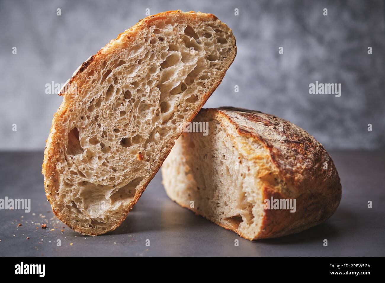 Organic sourdough bread crumb with whole wheat flour Stock Photo Alamy