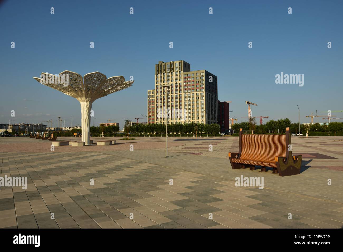 Astana (Nur-Sultan), Kazakhstan – Modern buildings in Astana (Nur-Sultan), capital of Kazakhstan Stock Photo