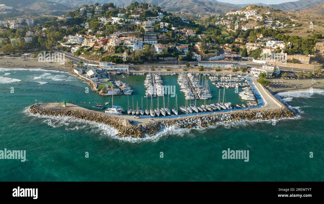 view of the port of El Candado in the city of Malaga, Spain Stock Photo -  Alamy