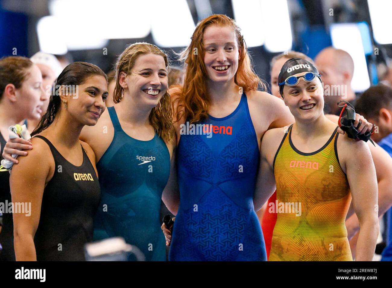 Fukuoka, Japan. 30th July, 2023. Athletes Of Team Germany React After ...