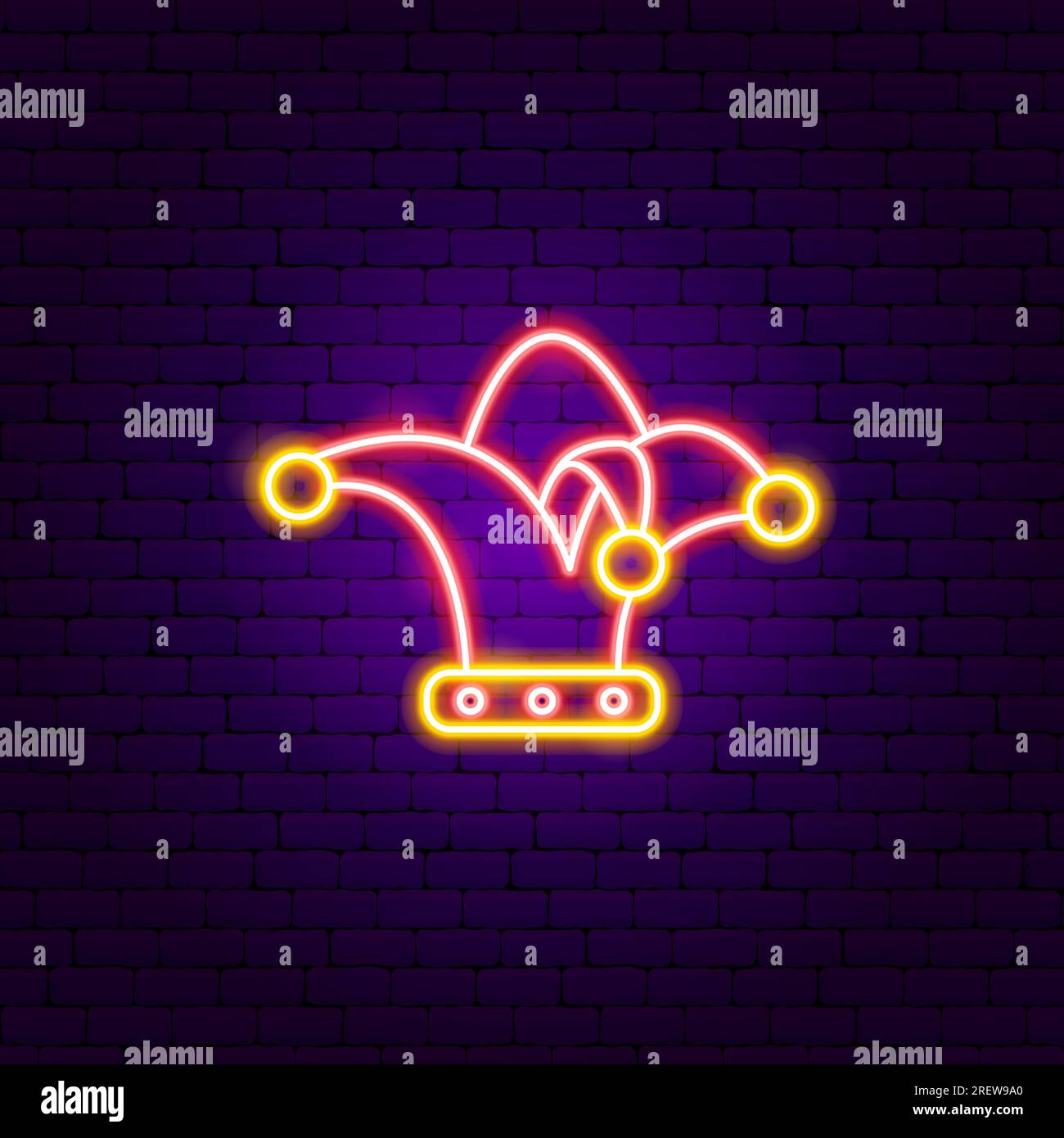 harlequin-hat-neon-sign-stock-vector-image-art-alamy