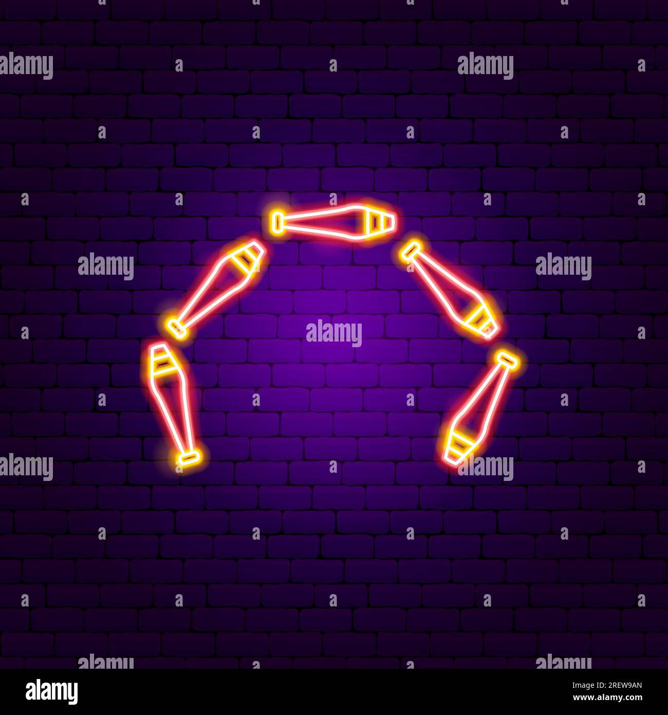 Gymnastic Maces Neon Sign Stock Vector Image & Art - Alamy