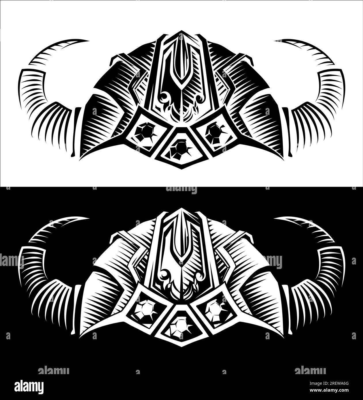 Viking Warrior Helmet Stock Vector Image & Art Alamy