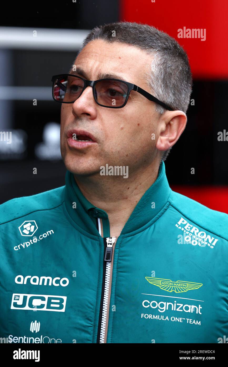 Spa Francorchamps, Belgium. 29th July, 2023. Luca Furbatto (ITA) Aston  Martin F1 Team Engineering Director. Formula 1 World Championship, Rd 13,  Belgian Grand Prix, Saturday 29th July 2023. Spa-Francorchamps, Belgium.  Credit: James