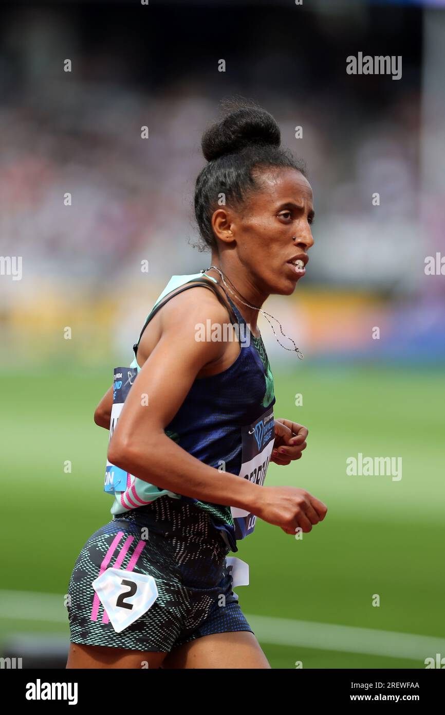 Girmawit GEBRZIHAIR (Ethiopia) competing in the Women's 5000m Final at