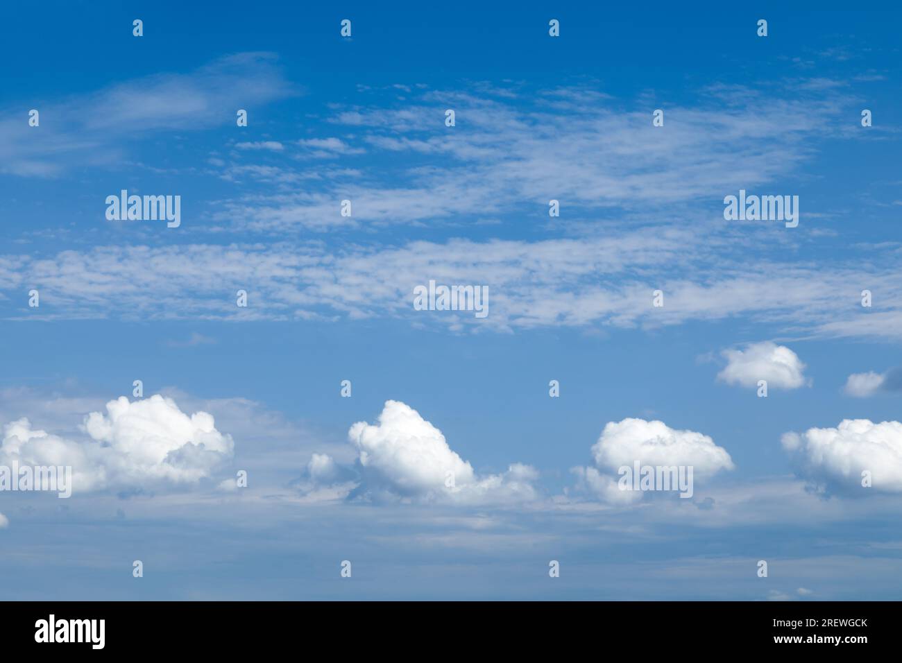 Sky clouds. Blue sky and white clouds background Stock Photo