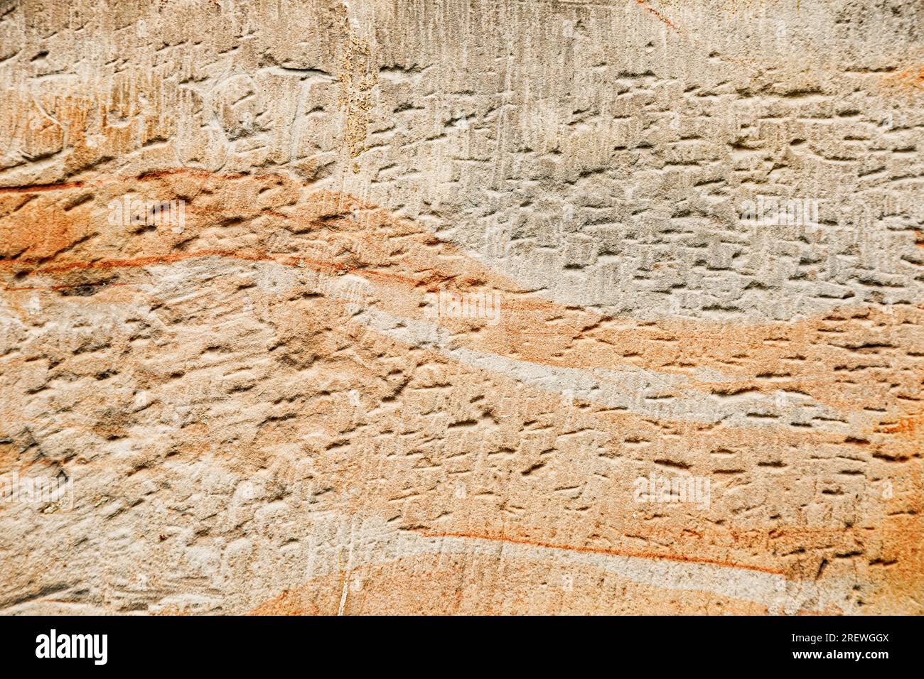 Stone background texture. Old aged beige stone wall or floor, rock pattern Stock Photo