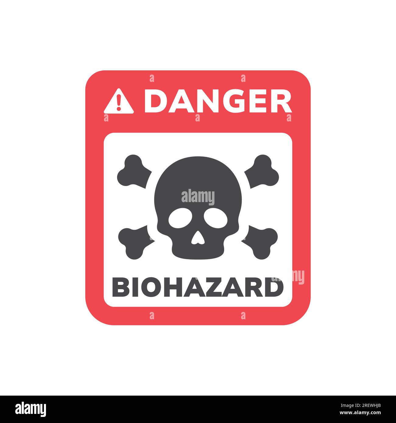 Danger biohazard warning sign. Vector label hazard sticker Stock Vector