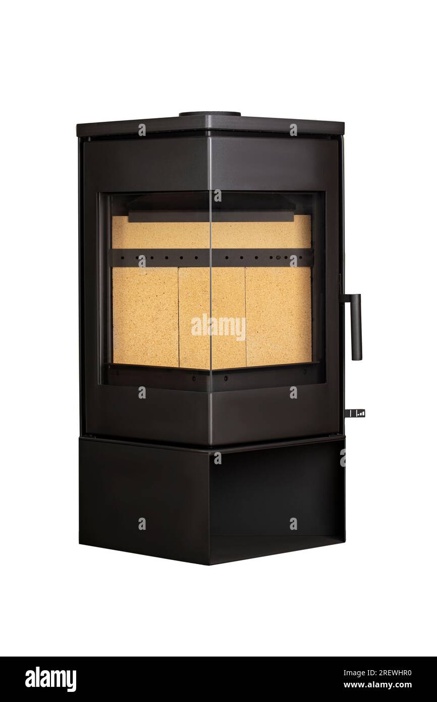 Modern fireplaces for heating from metal and heatresistant glass