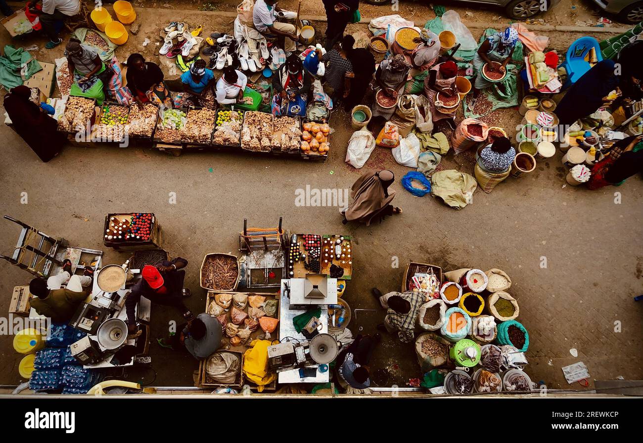 Eastleigh is a mixed-use neighbourhood in Nairobi, Kenya. It is located east of the central business district. It is known for its business prowess as Stock Photo