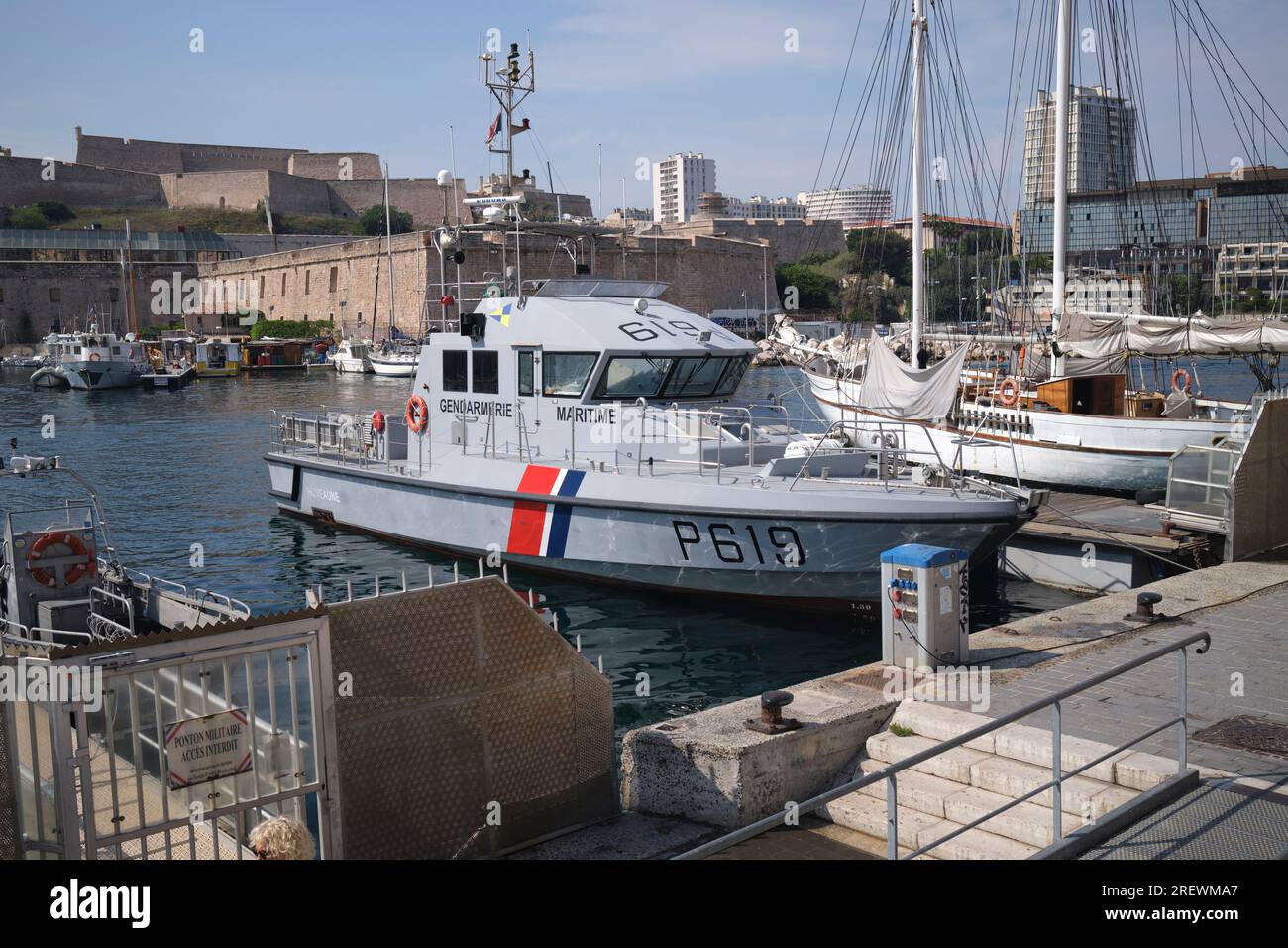 Gendamerie Maritime Marseille France Stock Photo