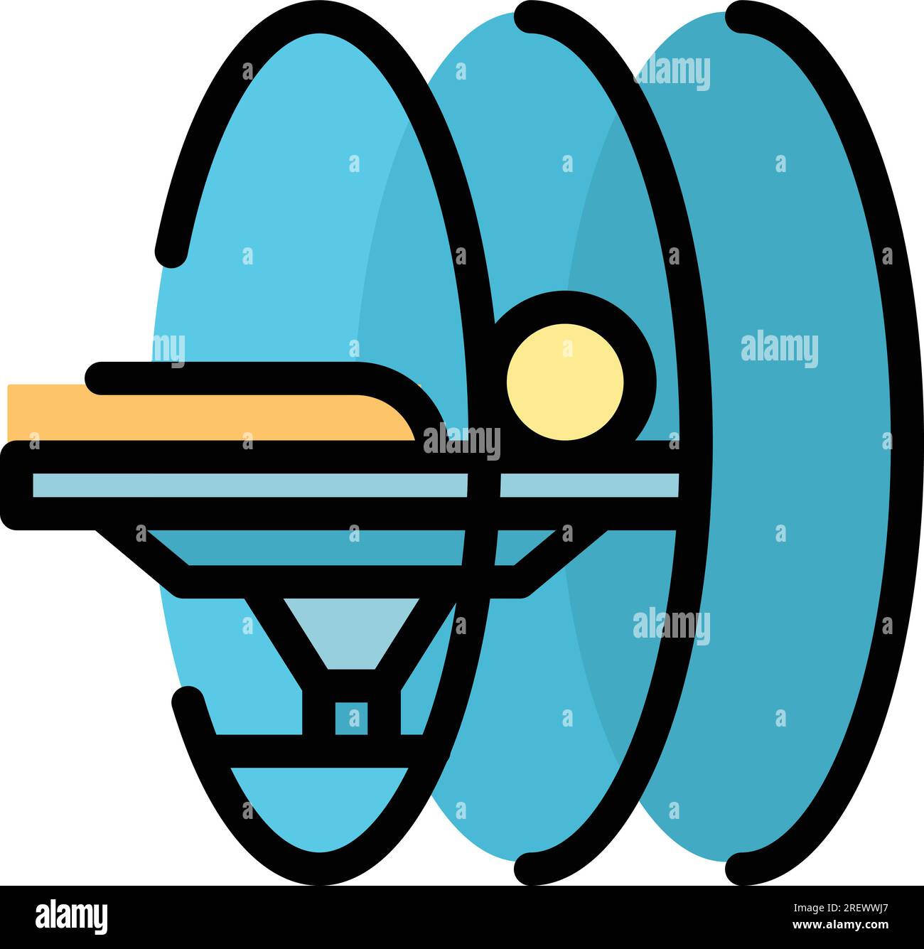 Medicare mri icon outline vector. scan. Medical imaging color
