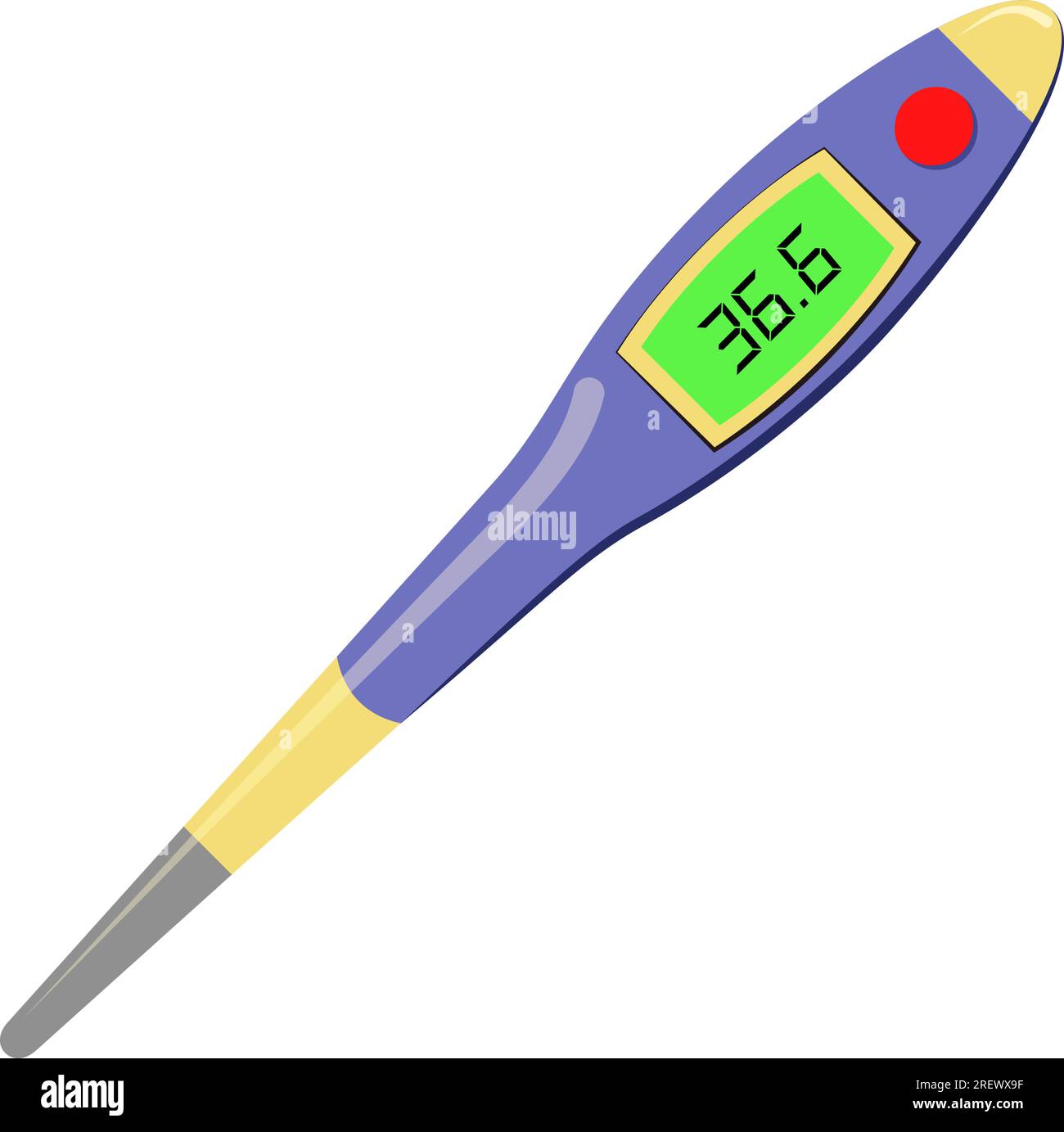 Thermometer fever digital nobody Stock Vector Images - Alamy