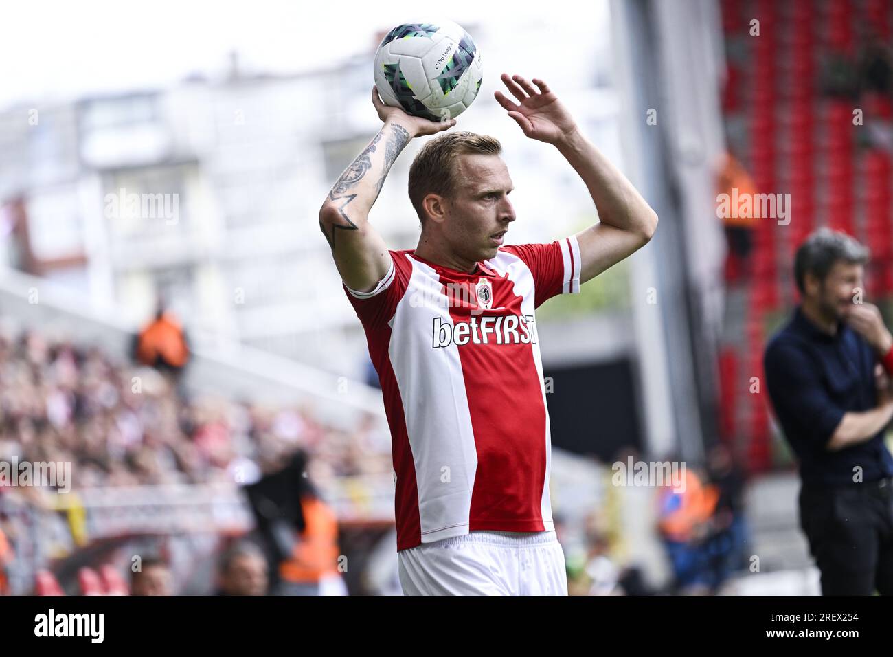 Antwerp, Belgium. 30th July, 2023. Antwerp's Ritchie De Laet pictured in  action during a soccer match between Royal Antwerp FC and Cercle Brugge,  Sunday 30 July 2023 in Antwerp, on day 1/30