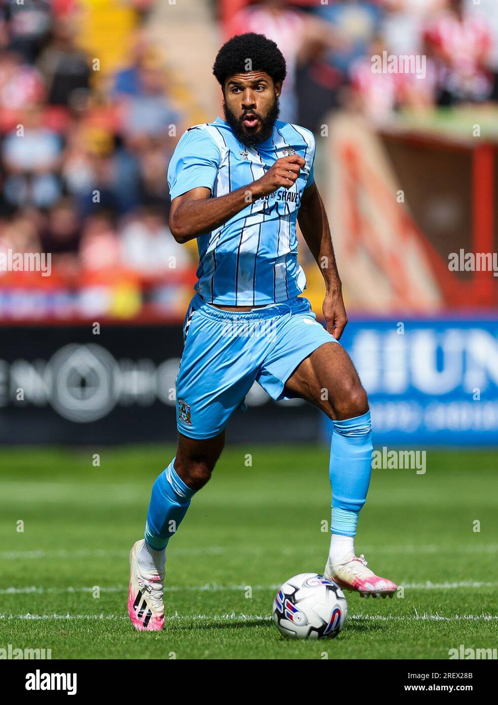 Coventry City's Ellis Simms during the preseason friendly match at St