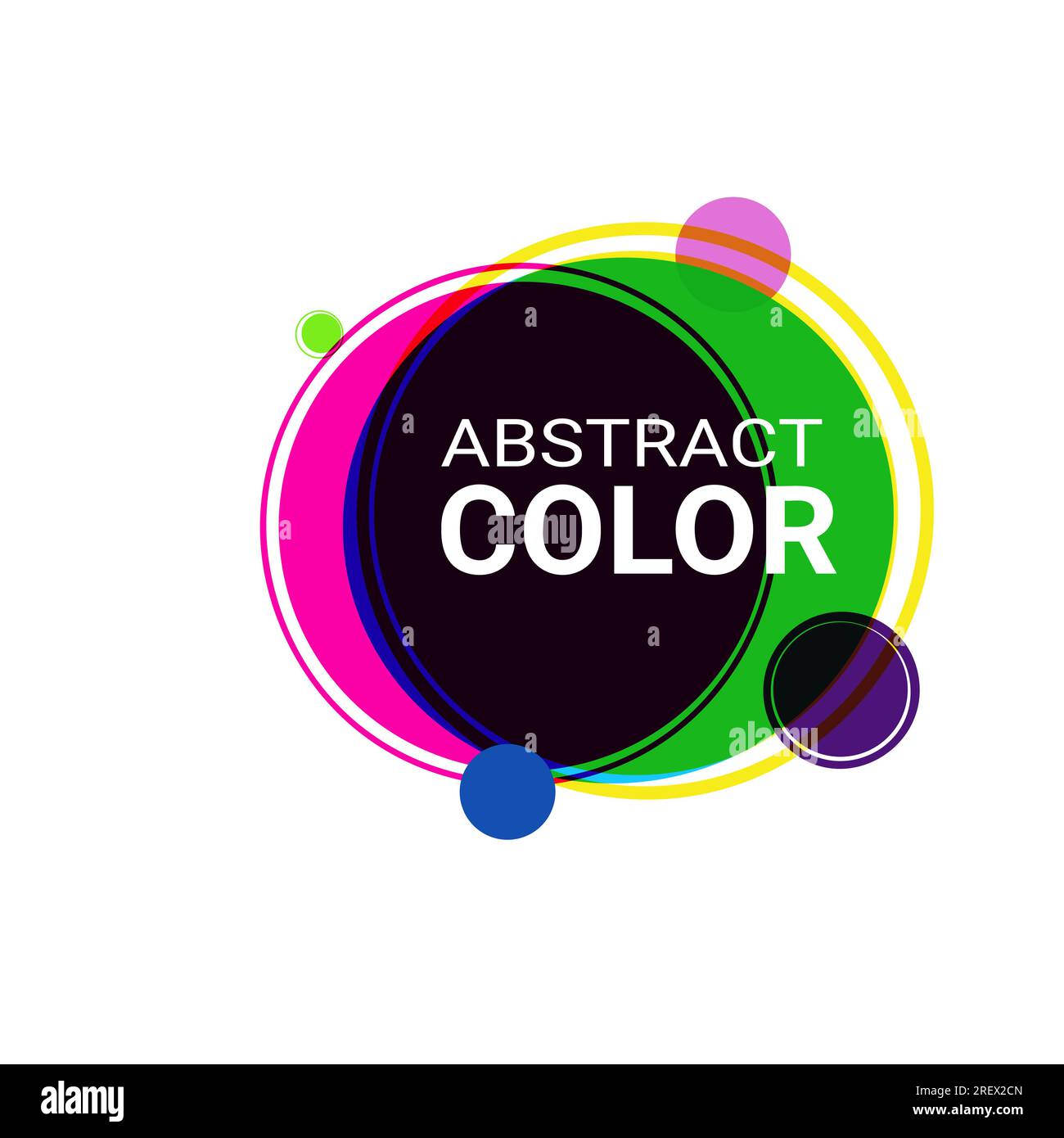Abstract graphic forms. Green, pink, blue Stock Vector