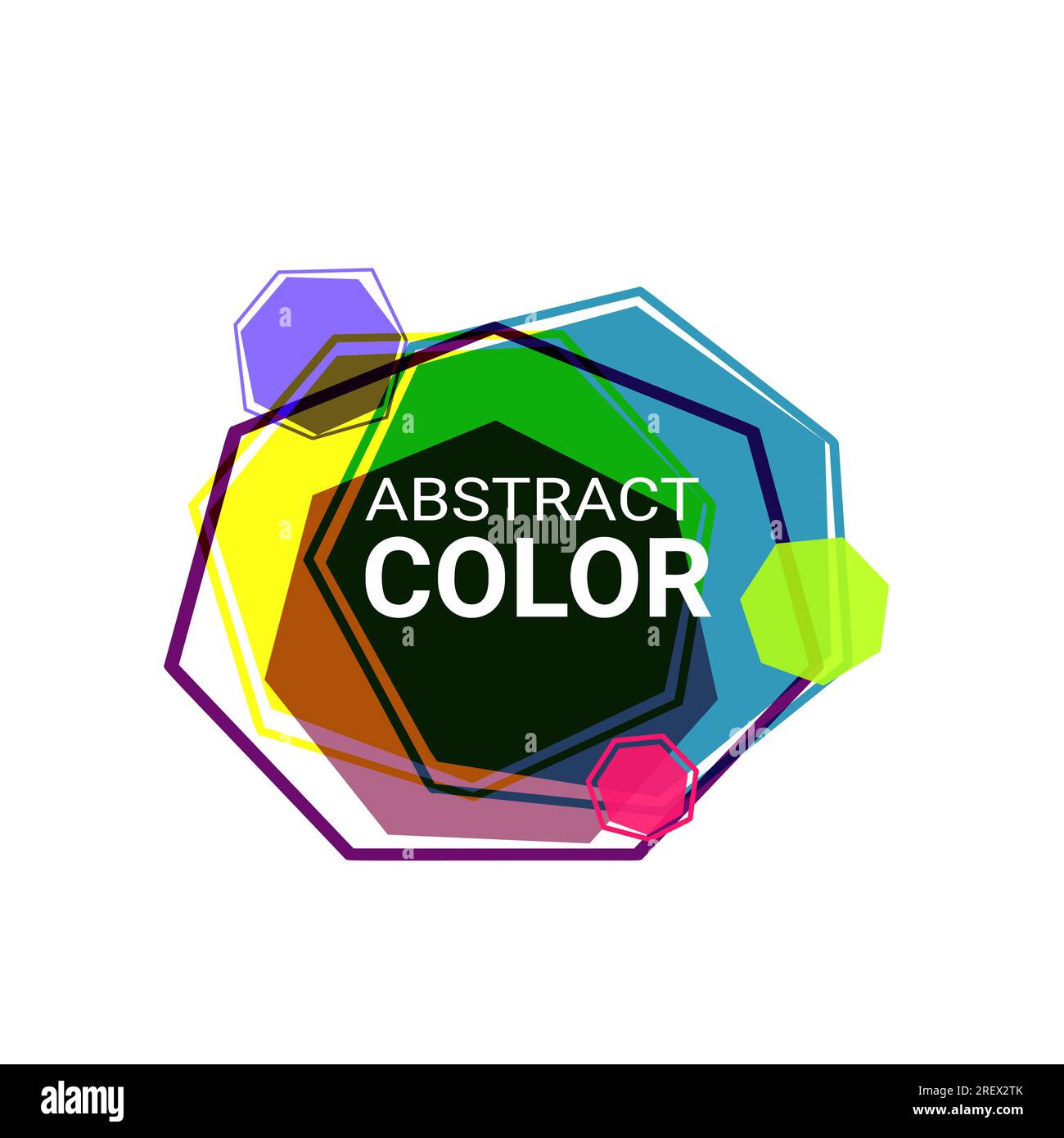 Abstract graphic forms. Purple, yellow, blue Stock Vector