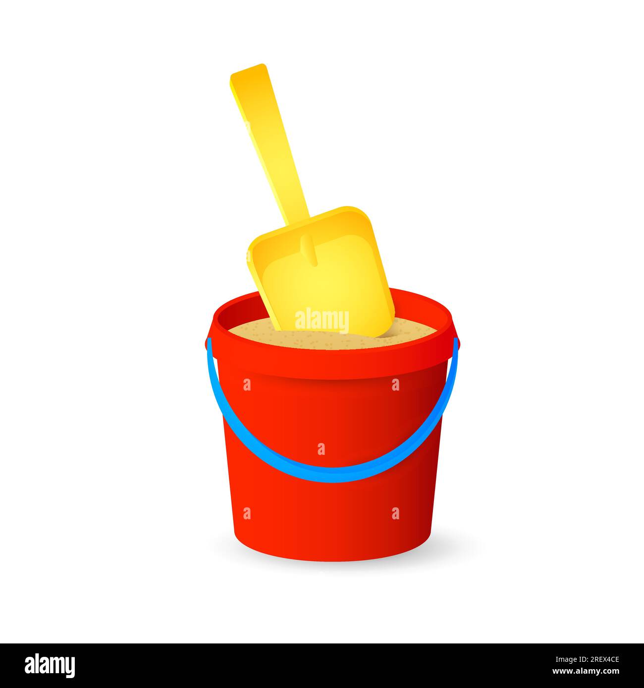 Plastic bucket with sand Stock Vector Image & Art Alamy