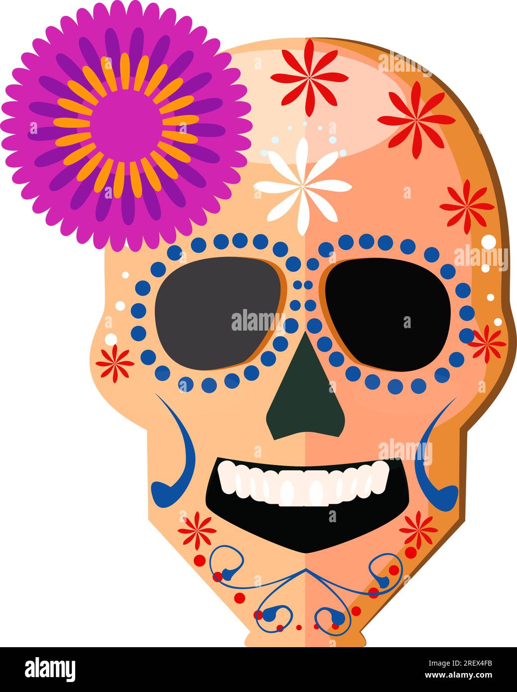 Pink mexican mask illustration Stock Vector Image &amp; Art - Alamy