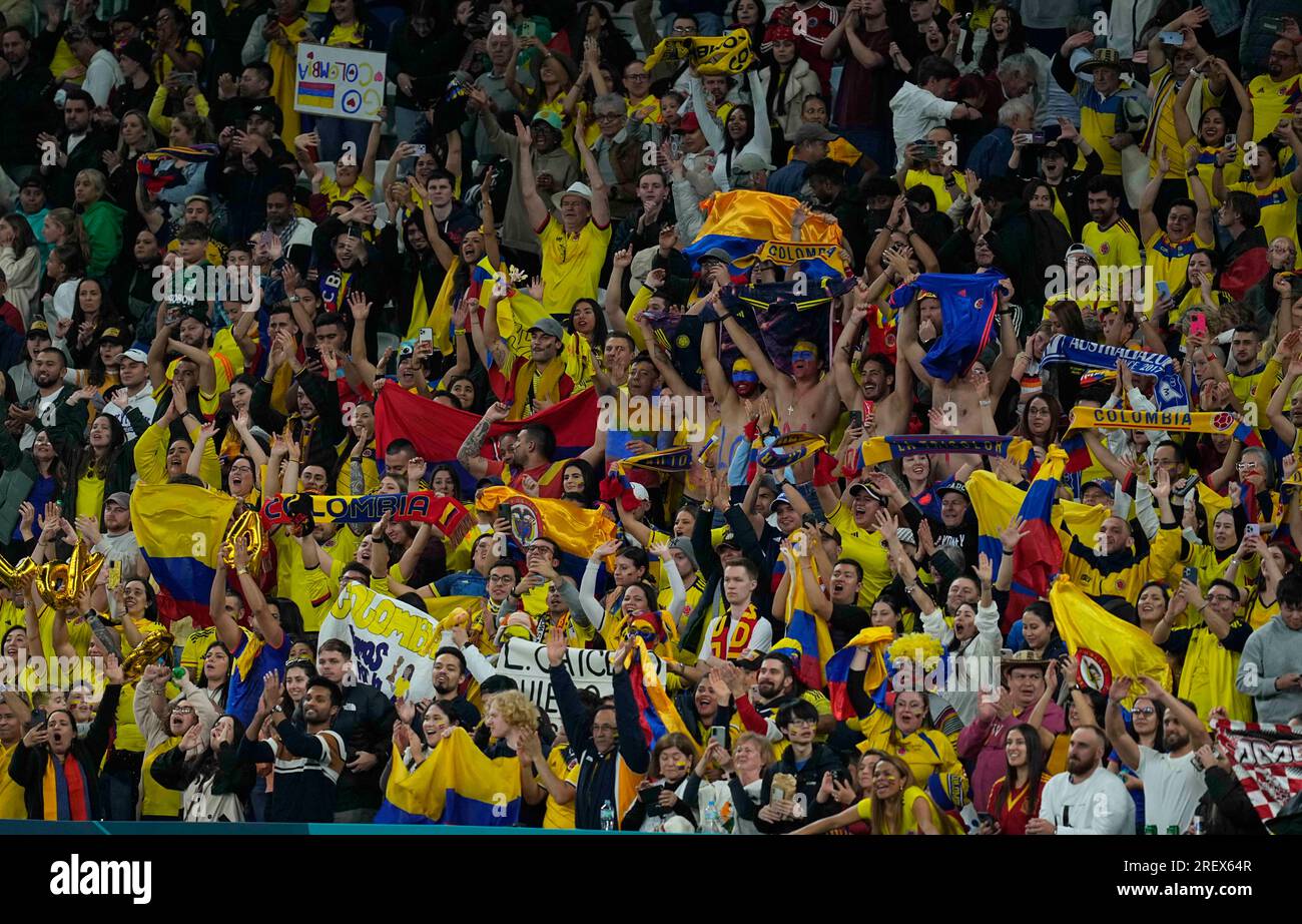 July 30 2023: . Colombian fans during a game, at, . Kim Price/CSM (Credit Image: © Kim Price/Cal Sport Media) Stock Photo