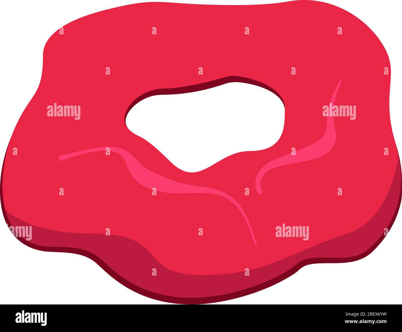 Pink scrunchy flat icon Stock Vector