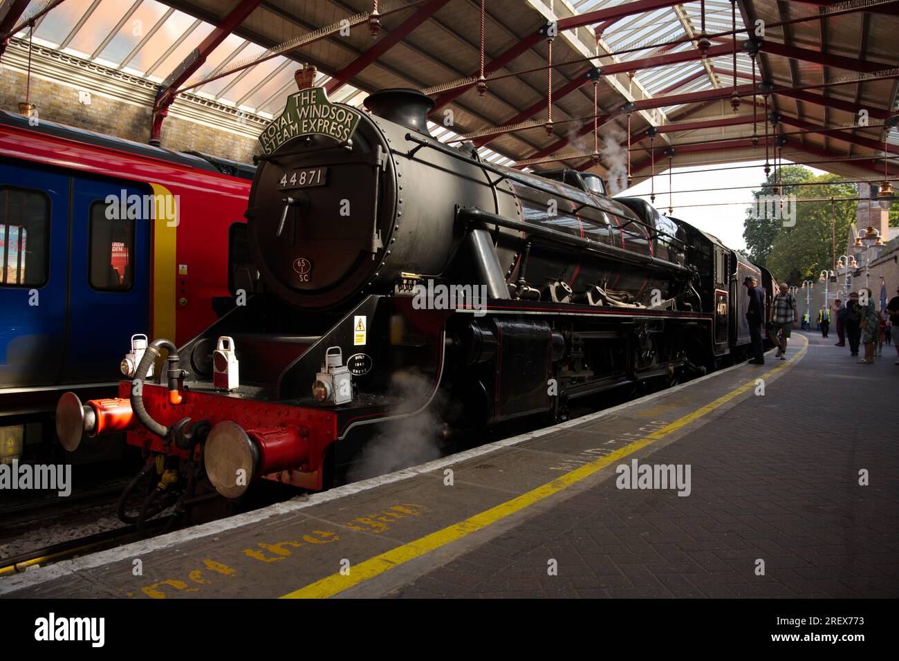 The Royal Windsor Steam Express train from London to Windsor Stock