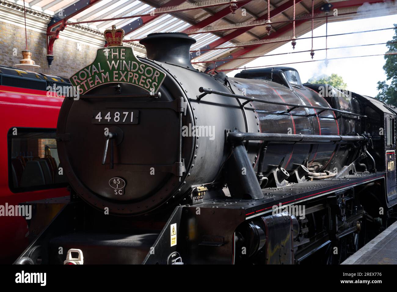 The Royal Windsor Steam Express train from London to Windsor Stock