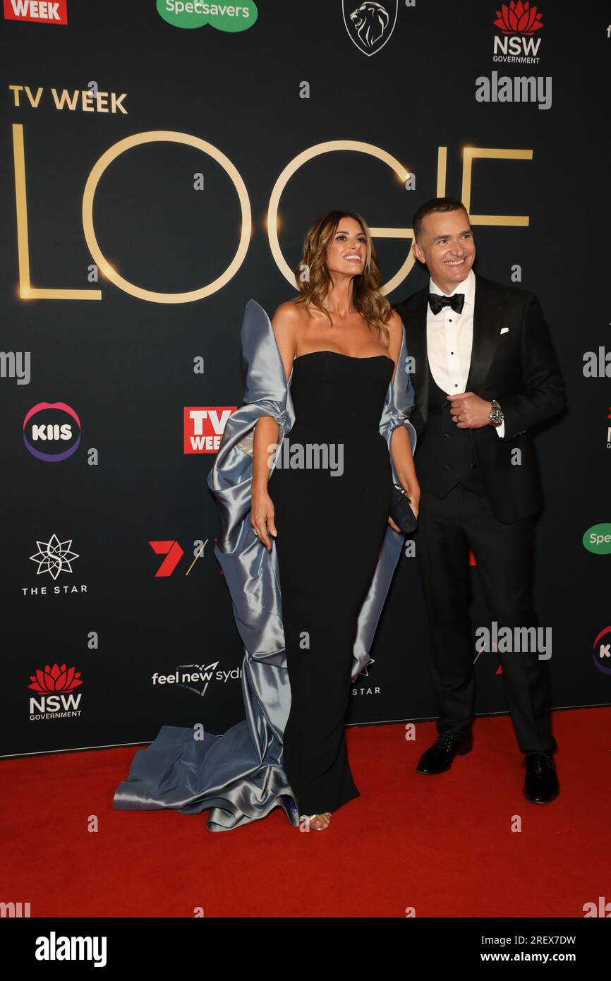 Sydney, Australia. 30th July 2023. Alessandra Rampolla and John Aiken (Married at First Sight) arrive on the red carpet for the TV WEEK Logie Awards at The Star Sydney, 80 Pyrmont St Pyrmont. Credit: Richard Milnes/Alamy Live News Stock Photo