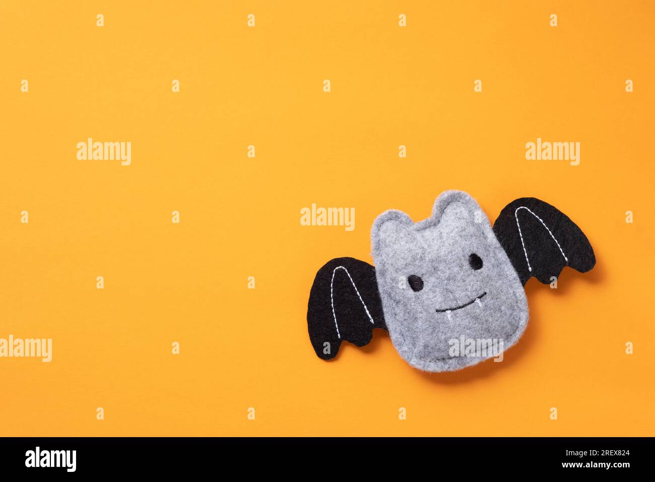 halloween and decoration concept - black bats toy Stock Photo