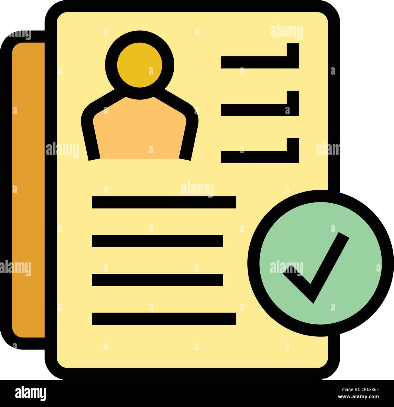 Cv paper icon outline vector Job - Cv Paper Icon Outline Vector Job Template Resume Curriculum Color Flat 2REX86E 