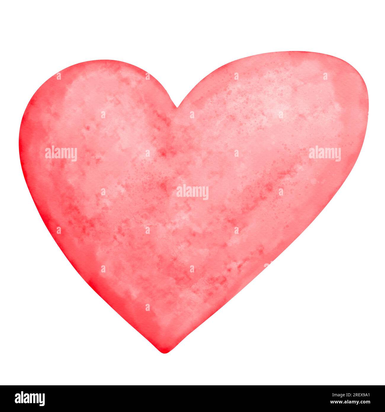 Red watercolor hand drawing in heart shape Stock Photo - Alamy