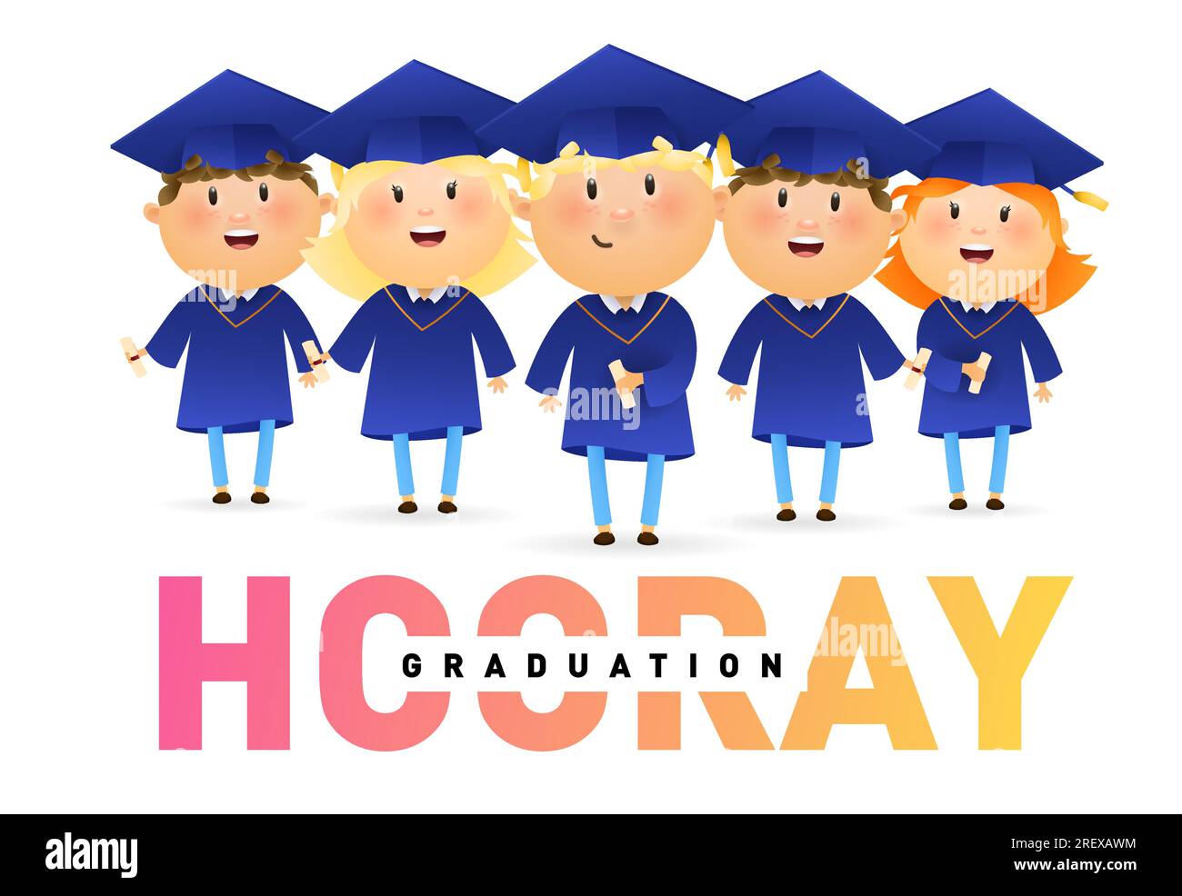 Hooray Graduation Banner Design Stock Vector Image Art Alamy