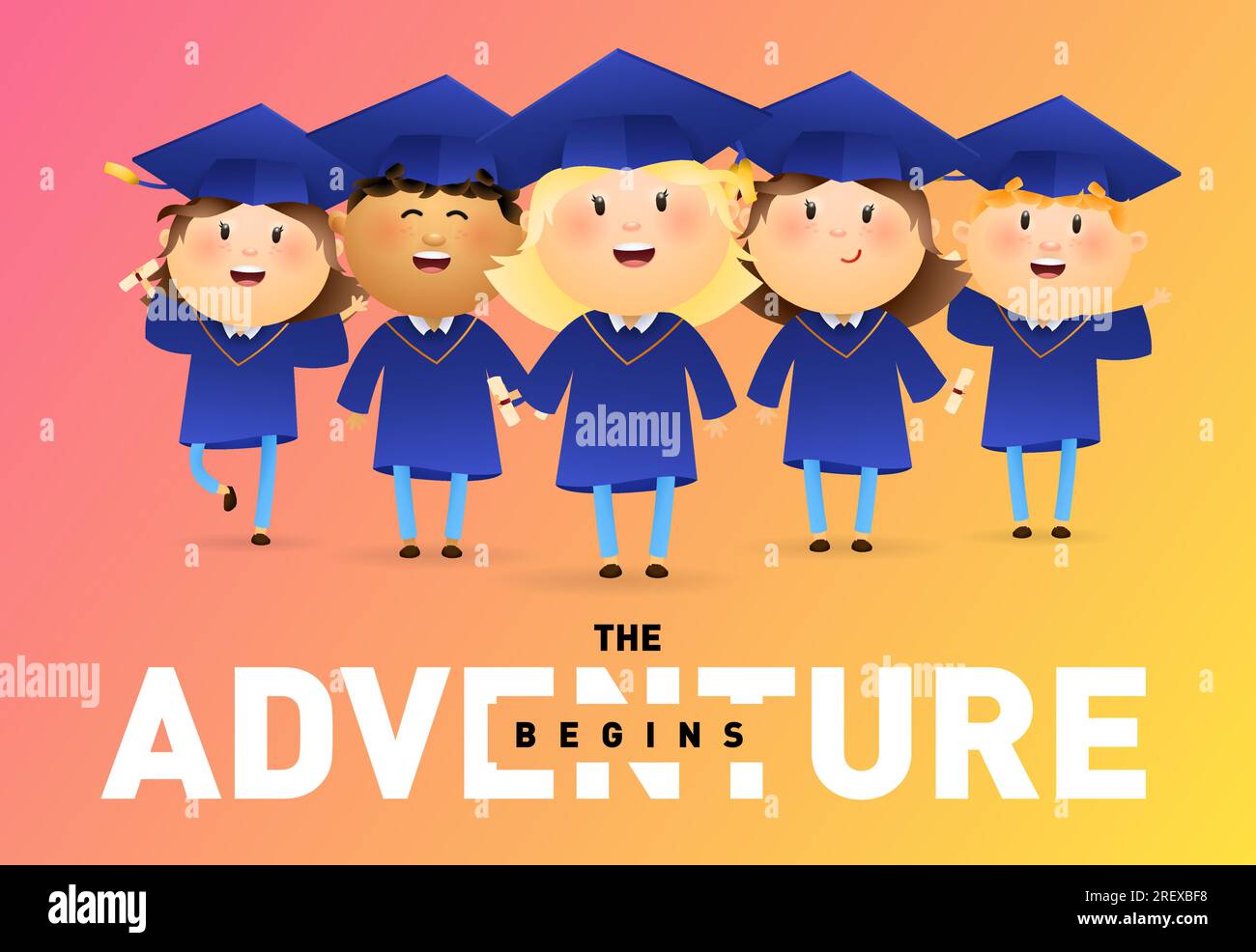 The adventure begins banner design Stock Vector Image & Art Alamy