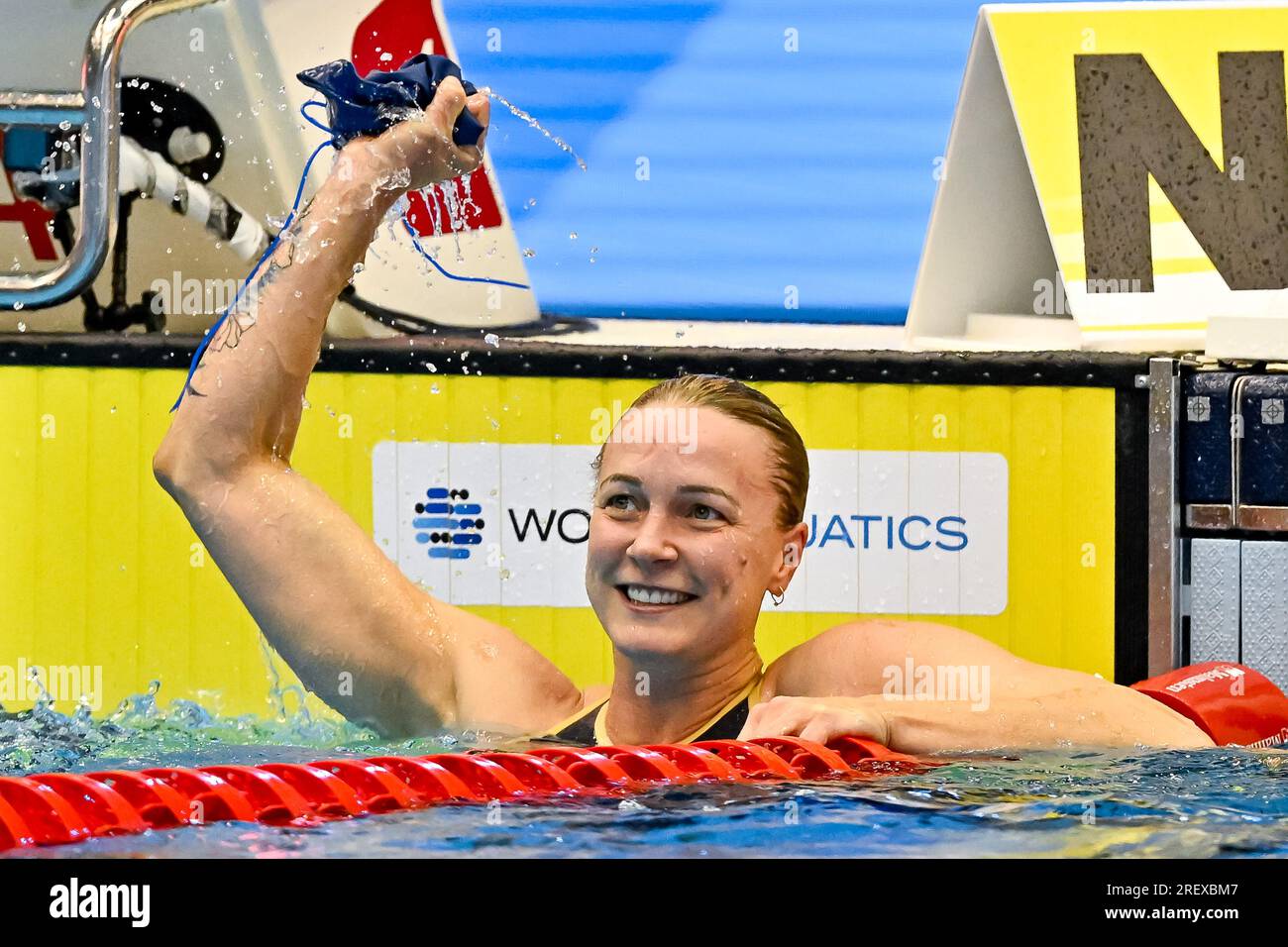 Fukuoka Japan 30th July 2023 Sarah Sjostrom Of Sweden Celebrates fukuoka-japan-30th-july-2023-sarah-sjostrom-of-sweden-celebrates