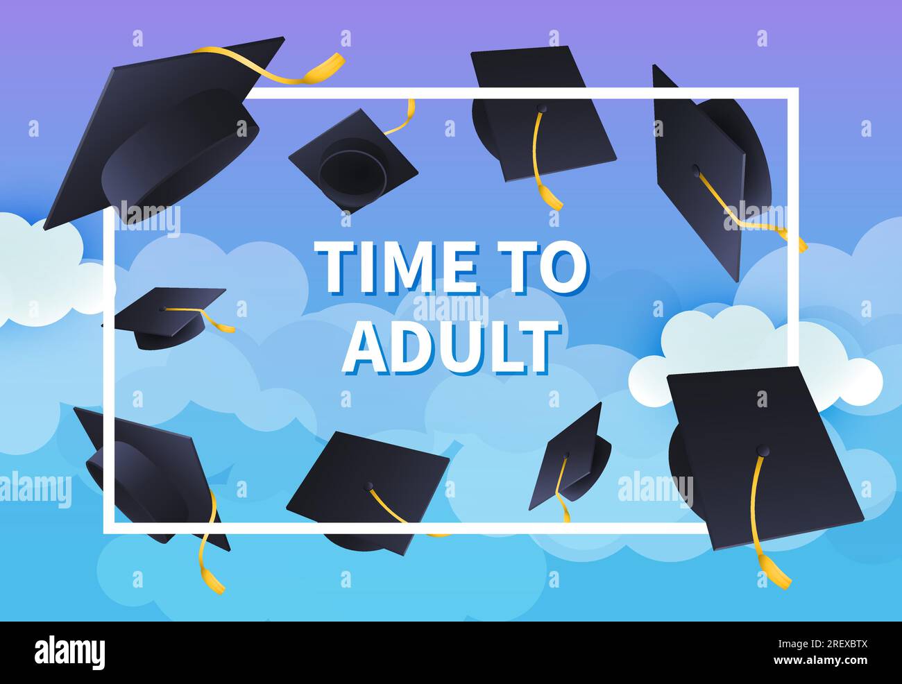 Time to adult festive banner design stock vector image art alamy