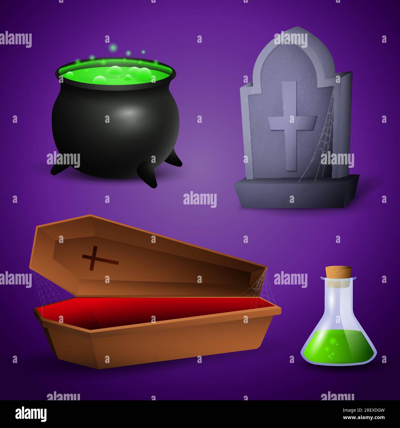 Creative autumn halloween layout Stock Vector Images - Alamy