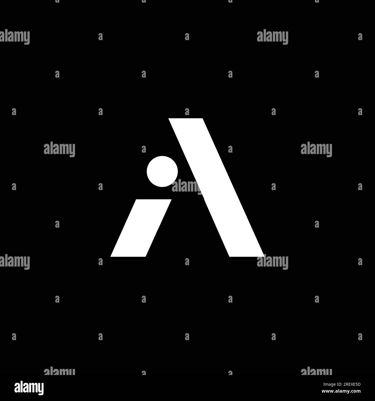 eps10 vector initial letter a logo design template isolated on black background Stock Vector