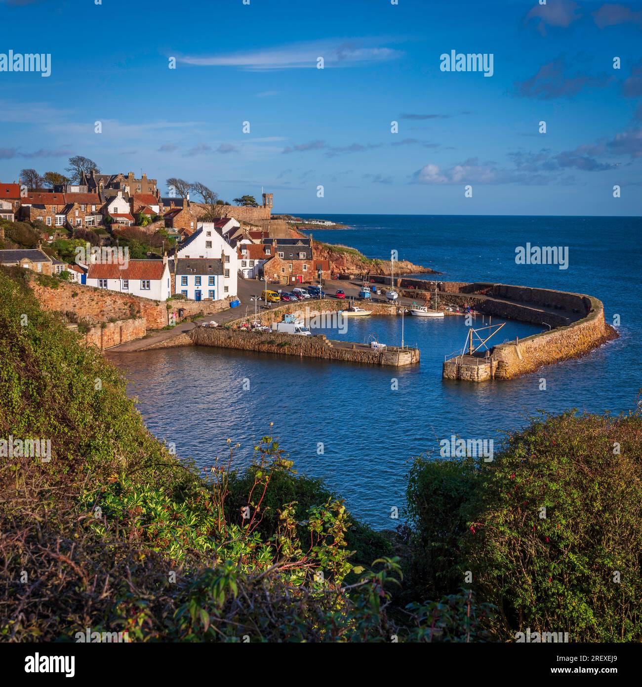 This is the coastal village of Crail located in the county of Fife, Scotland, UK Stock Photo