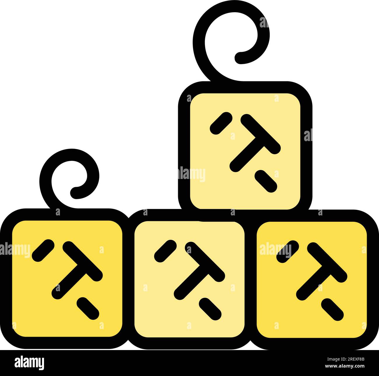 Tractor bale icon outline vector. Hay straw. Farm grass color flat