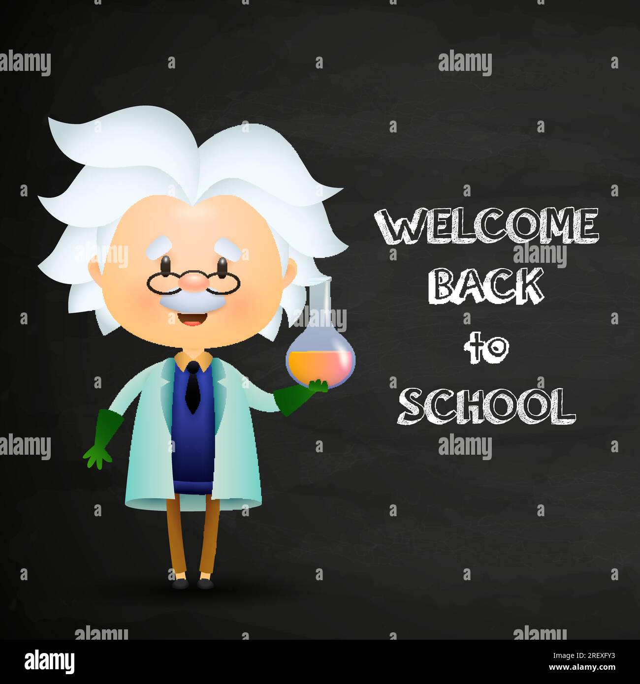 Welcome back to school poster design. Senior chemist Stock Vector Image ...