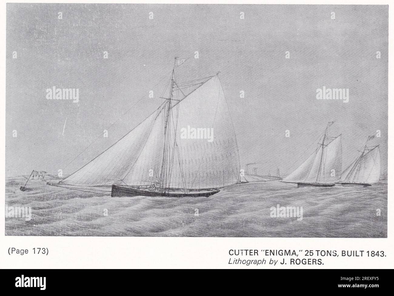 Cutter 'Enigma', 25 Tons, Built 1843. Stock Photo